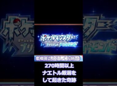 【ポケモンBDSP】色ナエトル厳選で全力でフラグ回収して起こした悲劇と奇跡【ポケモンパン】#Shorts