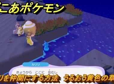 ぽこあポケモン　ルリリを仲間にする方法　うるおう黄色の草むら　＃６２　【ぽこポケ】
