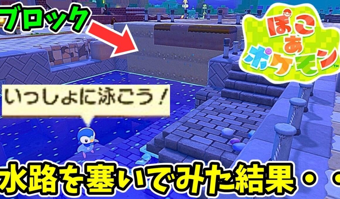 ポッチャマの泳ぎを物理的に止めてみたら衝撃的な結果に！？【ぽこあポケモン】