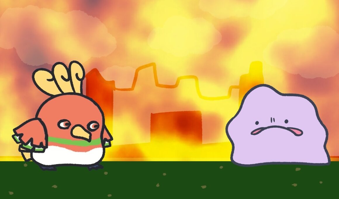 うっかりメタモンの家を燃やしたホウオウ