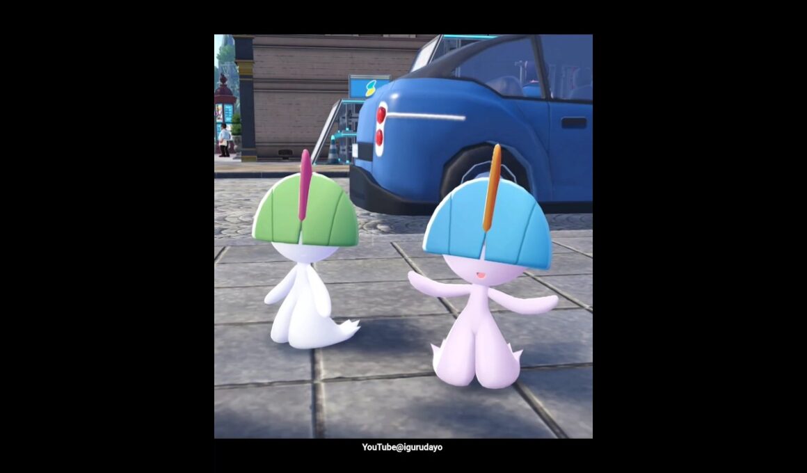 ラルトス達の色ちがい見比べ#pokemonlegendsza #ポケモンza