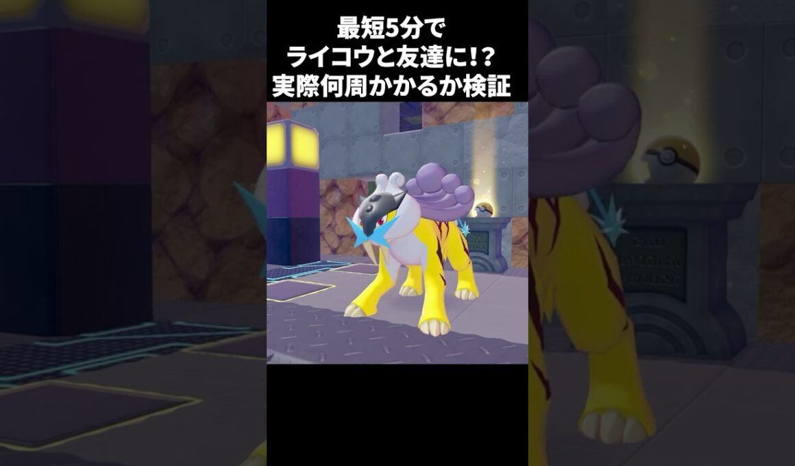 最短5分！？ライコウと友達になれるまでガチ周回したら何週かかるのか検証してみた【 #ぽこあポケモン】