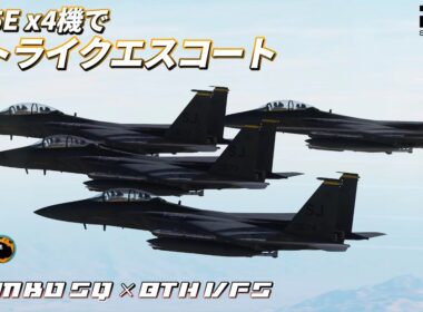 【DCS Coop】突撃・爆撃・空戦！4機のF-15Eでストライクエスコート【Rambo SQ × 8VFS】