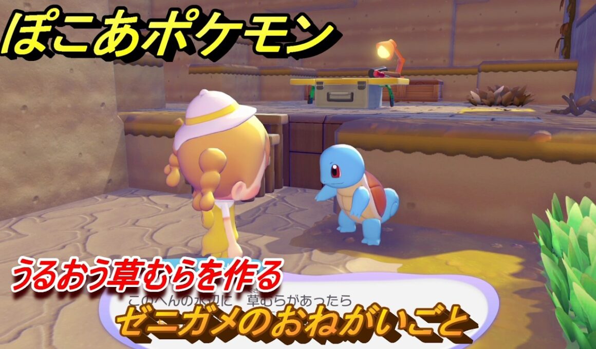 ぽこあポケモン　ゼニガメのおねがいごと　うるおう草むらを作る　＃２９　【ぽこポケ】
