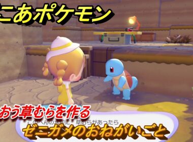 ぽこあポケモン　ゼニガメのおねがいごと　うるおう草むらを作る　＃２９　【ぽこポケ】