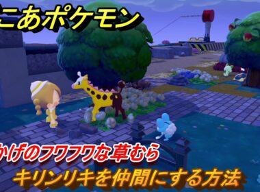 ぽこあポケモン　キリンリキを仲間にする方法　木かげのフワフワな草むら　＃１９１　【ぽこポケ】