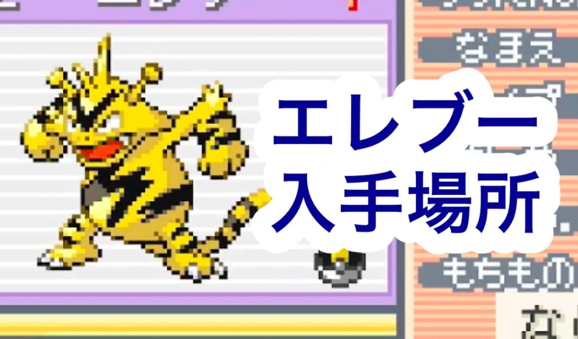 【ポケモンFRLG】エレブー入手場所