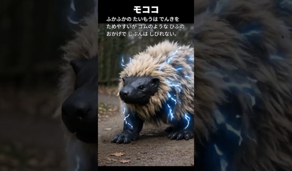 【メリープ】ポケモン図鑑の説明文だけでAIにリアルなモンスター作らせてみた【デンリュウ】