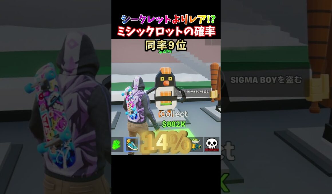 新しくなったミシックのラッキーロット全確率まとめ シークレットよりレア!?【ブレインロット】【フォートナイト】