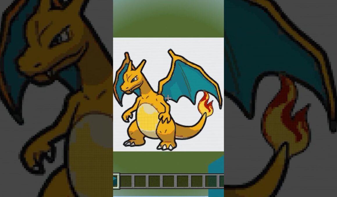 〇〇した人のリザードン#Minecraft#マイクラ #マインクラフト #ピクセルアート # shorts#ポケモン#リザードン