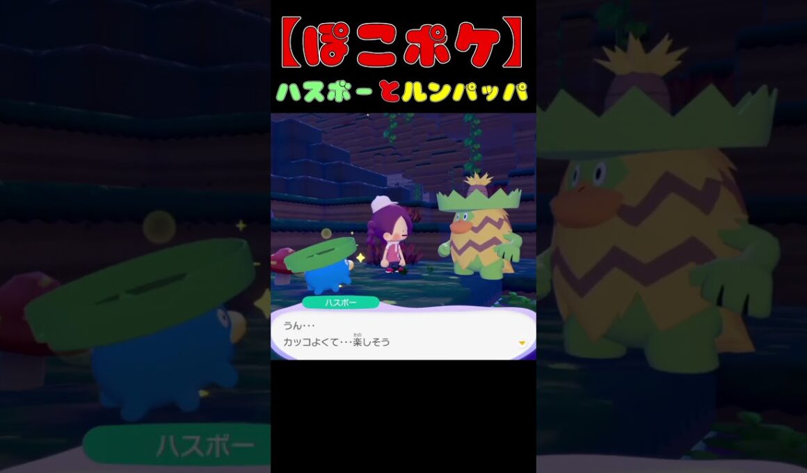 【ぽこポケ】ハスボーとルンパッパの会話♪#ぽこポケ #shorts  #ぽこあポケモン