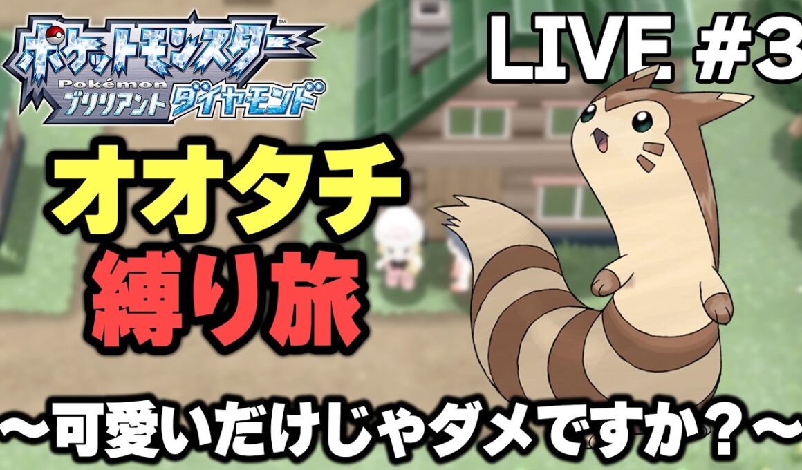 【ダイパリメイク】オオタチ縛り旅！可愛いだけじゃダメですか？【ポケモン／生放送part3】