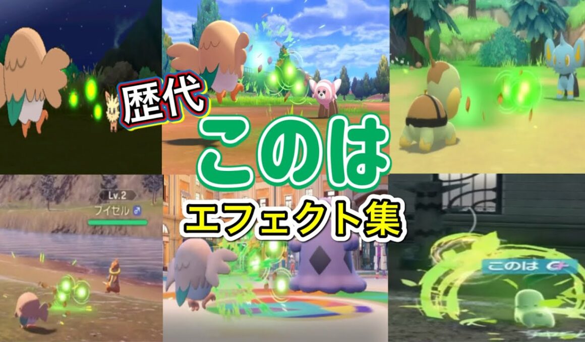 【ポケモン】このは モクロー・ナエトル＆チコリータ 歴代技エフェクト集 2016年〜2025年 【SM〜ZA】