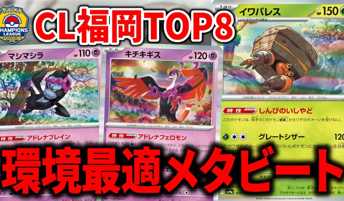 7000人中の8位に輝いた"イワパレス"が環境に適しすぎていて最強だった件【ポケカ】