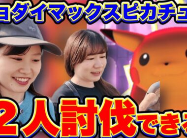 【超必見】キョダイマックスピカチュウ2人討伐‼️