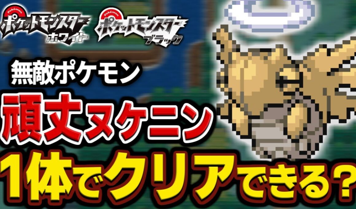 【無敵】Lv5頑丈ヌケニンならイッシュ無双できる説【一人旅】【ポケモンＢＷ】【ゆっくり実況】