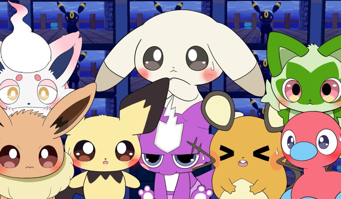 うすチュウ4兄弟とブラッキー家が地下のお化け屋敷に挑む！【ぽこあポケモン】