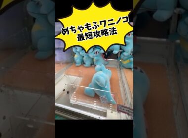 めちゃもふワニノコのクレーンゲーム攻略手引き#ワニノコ#ぬいぐるみ#クレーンゲーム