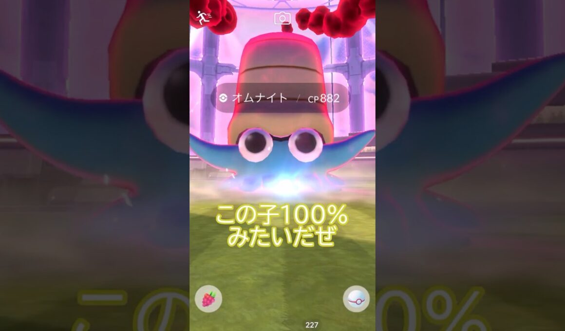 ダイマックス100％‼️オムナイト🐌💦#ポケモンgo #pokemongo #pokemongoshorts