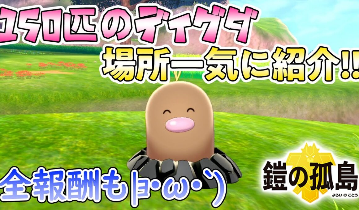 【ポケモン剣盾】#4　150匹のディグダの出現場所＆全報酬を紹介！【ポケモンソードシールド】