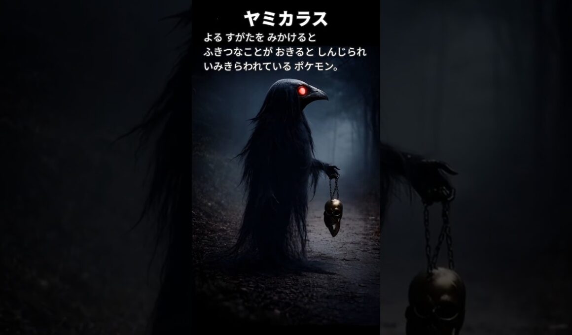 【ヤミカラス】ポケモン図鑑の説明文だけでAIにリアルなモンスター作らせてみた【ウパー】