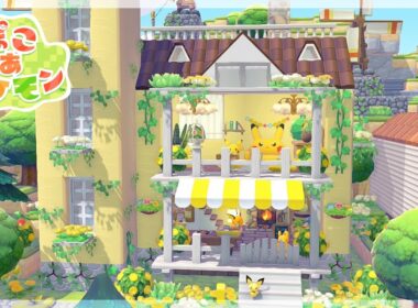 【ぽこあポケモン】ピカチュウと暮らすドールハウス風のお家作り🏠【 ぽこポケ 建築 】