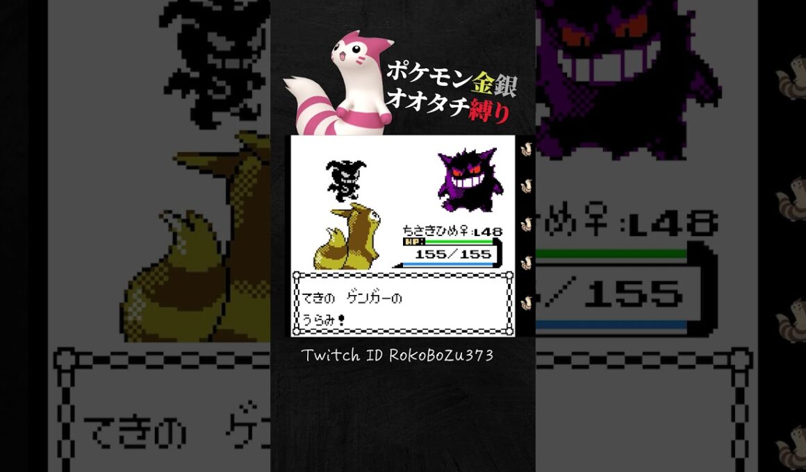 【ポケモン金銀】四天王カリンのゲンガーが強すぎる！オオタチの技範囲の広さが優秀過ぎて突破。【オオタチ縛り旅。生放送／切り抜き】