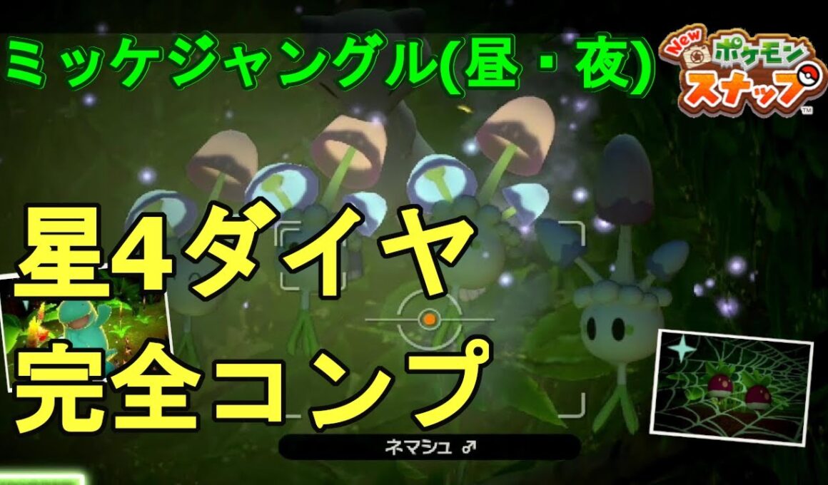 【Newポケモンスナップ】ミッケジャングル(昼・夜)で撮れる星4ダイヤ21種"徹底解説"