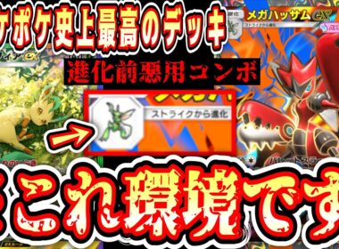 【緊急】※これTier1です。“リーフィア”で“メガハッサム”のエネ加速する進化前悪用ダブルアタッカーシステムが神すぎる【ポケポケ/Pokémon Trading Card Game Pocket】