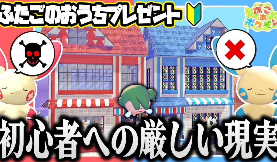 【ぽこポケ】建築初心者がプラスルとマイナンに豪邸プレゼントしたら建築の厳しさを知った…【ぽこあポケモン】
