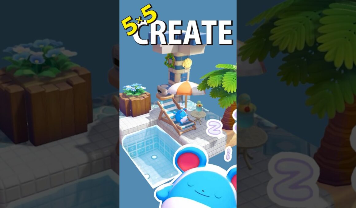 55クリエイト-マリル編-【ぽこ あ ポケモン】#ぽこあポケモン #ポケモン #55クリエイト #建築 #shorts