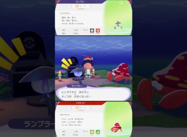 ランプラーとパラセクトの特殊会話 #ぽこあポケモン #ポケモン #switch2 #shorts