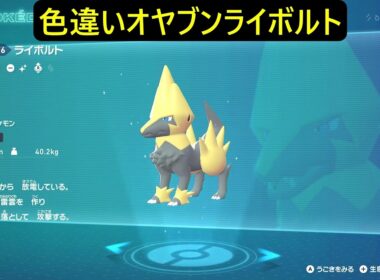 色違いオヤブンラクライ・ライボルト ポケモンレジェンズZA M次元ラッシュ Pokémon LEGENDS Z-A Mega Dimension #ポケモン