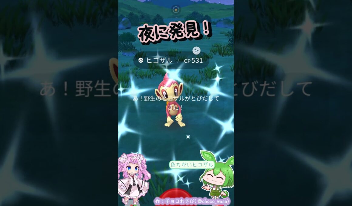 【ポケGO】色違いヒコザル！初Getなのだ！