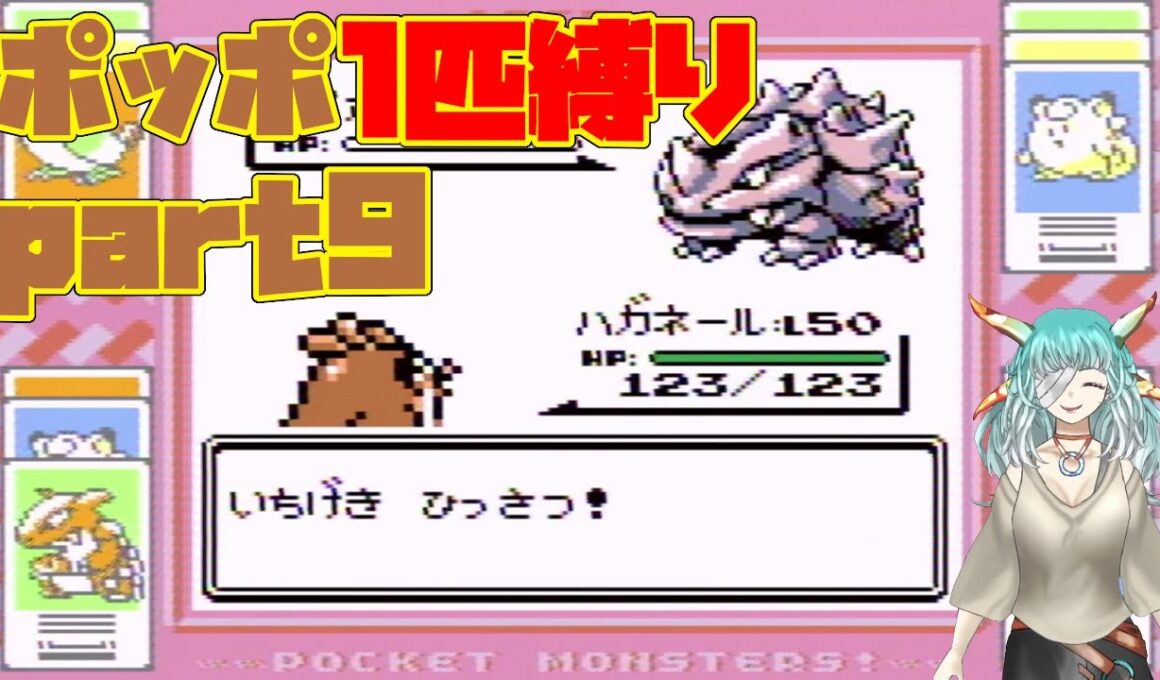 【ポケモン赤】ポッポ1匹でチャンピオン目指す！part09【縛りプレイ】