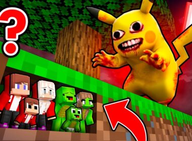 ジェイジェイとマイキー怖いピカチュウから隠れるために小さくなっちゃった！？