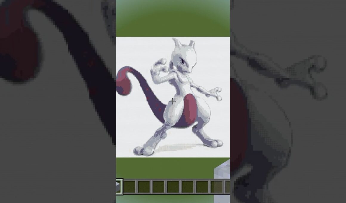 〇〇した人のミュウツー#Minecraft#マイクラ #マインクラフト #ピクセルアート #ポケモン #ミュウツー# shorts