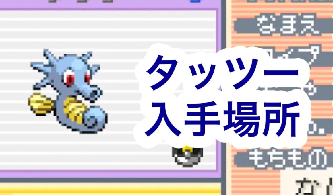 【ポケモンFRLG】タッツー入手場所