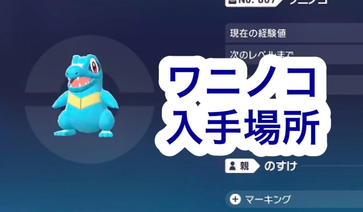 【ポケモンZA】ワニノコ入手場所