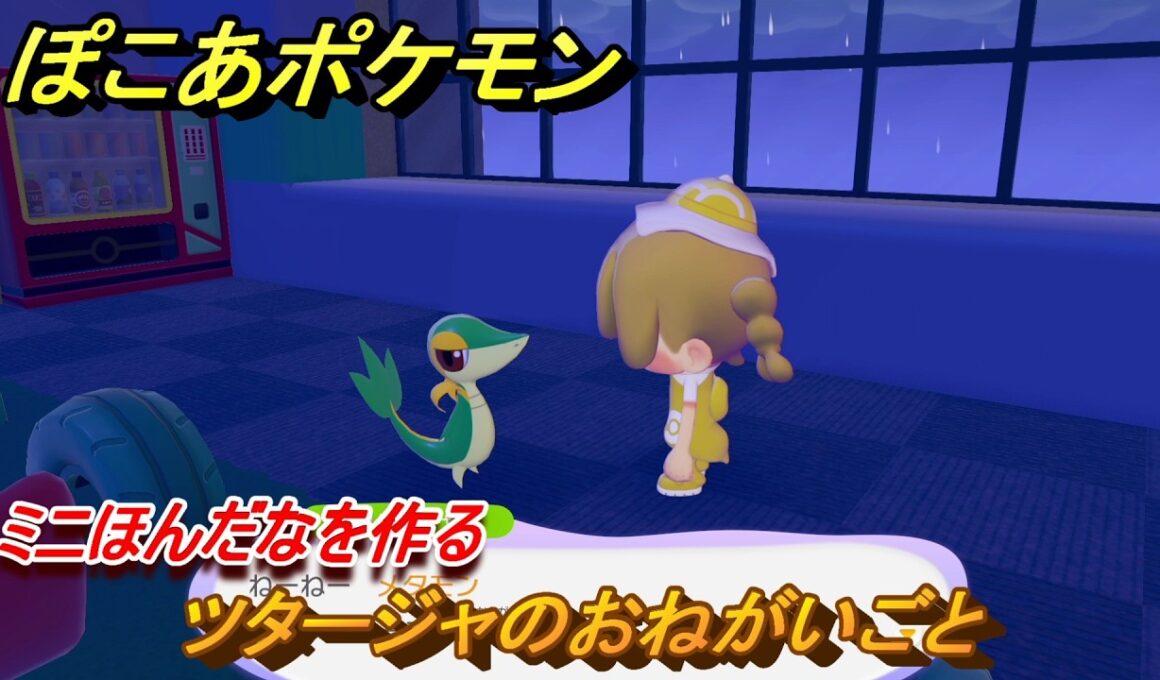 ぽこあポケモン　ツタージャのおねがいごと　ミニほんだなを作る　＃２３６　【ぽこポケ】