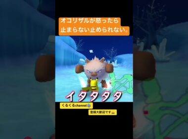 オコリザルが怒ったら止まらない止められない。 #夫婦でゲーム実況 #ポケモン #ポケパーク #shorts