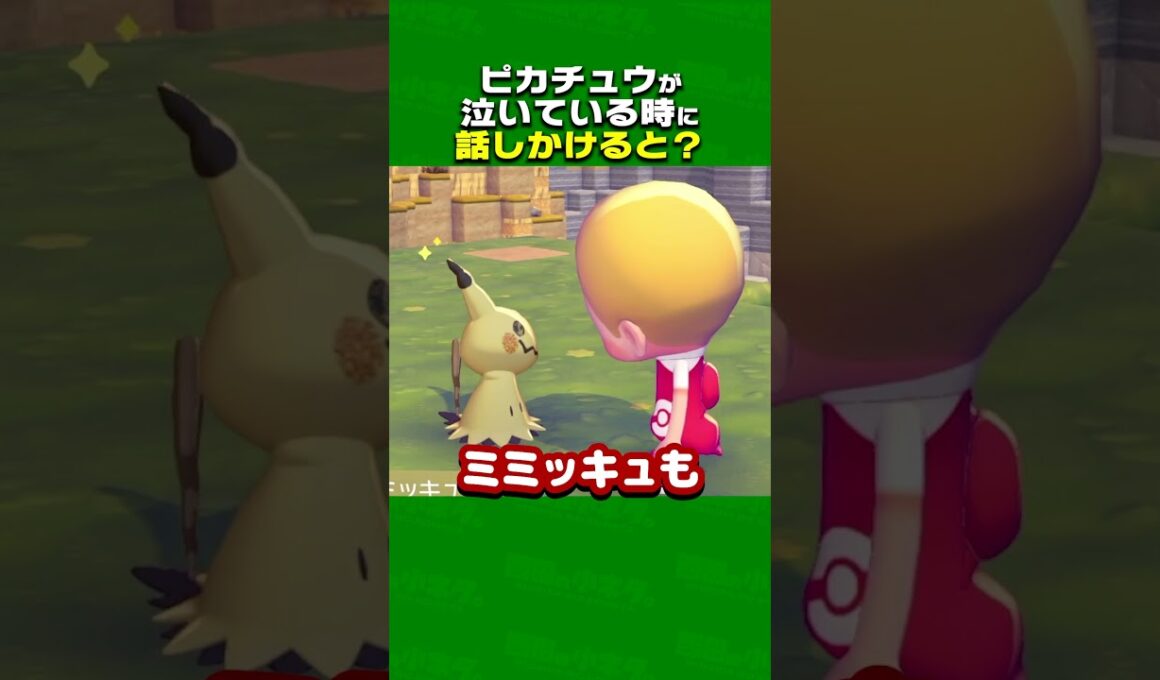 ピカチュウが泣いている時に話しかけると？ 【ぽこあポケモン】