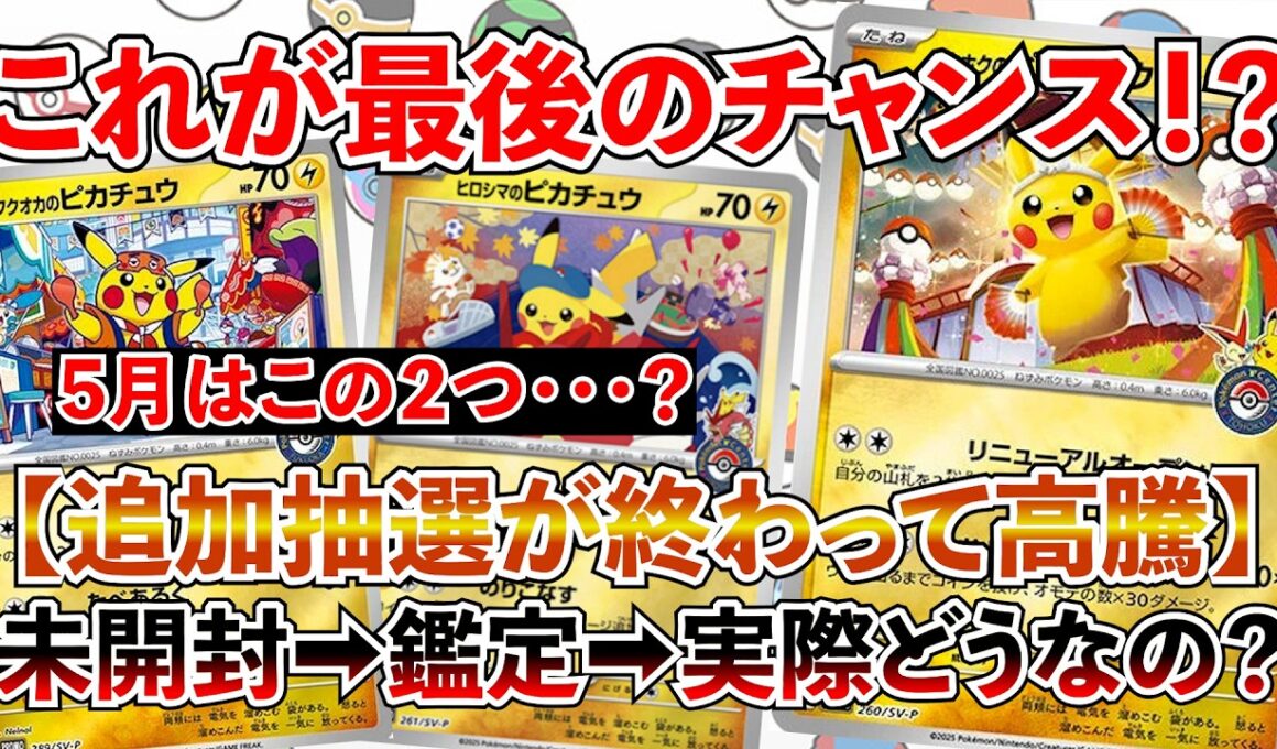 【ポケカ投資】これが最後のチャンスになる・・・！？トウホク・ヒロシマ・フクオカのピカチュウは今後高騰するのか？【ポケカ】【ポケモン】【Pokémon】【ピカチュウ】【ポケモンカード】