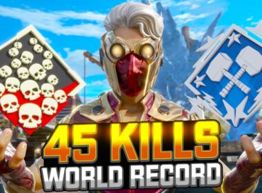 Octane WORLD RECORD 45 KILLS and 10,000 Damage in a ONE Game Apex Legends