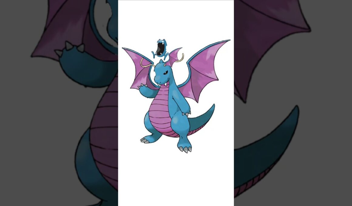 カイリュー＋ゴルバット。闇竜　#ポケモンフュージョン #メガカイリュー #色違いポケモン #伝説のポケモン #改造ポケモン