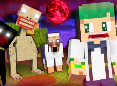 【誰かいる...?】赤い月が出る怖い村がある？！サバイバルで『都市伝説』を調査するホラーマインクラフト🌙😱【まいくら・Minecraft】よろずや🍭