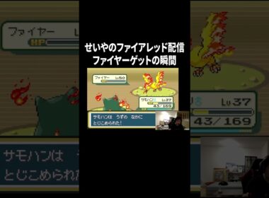 せいやのファイアレッド配信ファイヤーゲットの瞬間#イニミニ切り抜き