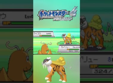 【HGSS】激レアの色違いエンテイライコウをコンプしてしまった日　#shorts  #色違い  ＃ポケモン