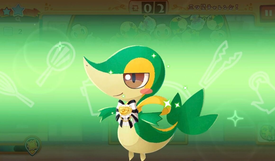 ポケまぜ スキル集 - メモリアルブローチ ツタージャ / 寶可繽紛趣 技能集 - 紀念別針 藤藤蛇 / Pokemon Cafe ReMix - Commemorative brooch Snivy