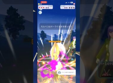 攻撃4段階上昇のモルペコで3タテする動画【ポケモンGO】 #shorts